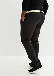 Pantalon chino extensible Regular Fit coupe confort pour le ventre avec ceinture, Straight, bonprix