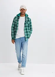 Chemise manches longues en flanelle avec capuche sweat amovible, John Baner JEANSWEAR