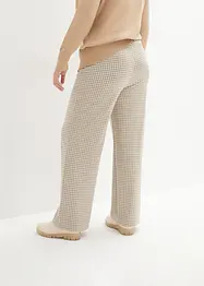 Pantalon extensible à motif pied-de-poule, Wide leg, bonprix