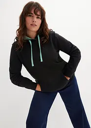 Sweat-shirt à capuche avec détails contrastants, bonprix