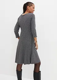 Robe Punto di Roma avec motif jacquard, longueur genou, bonprix