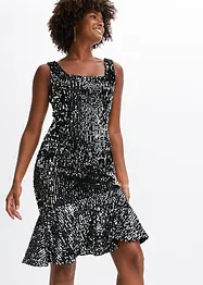 Robe en velours avec sequins, bonprix