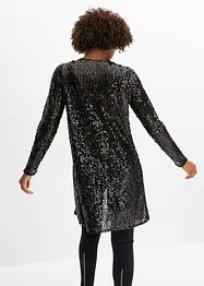 Long gilet à sequins, bonprix