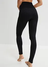 Legging thermo sans couture avec intérieur doux et motif pied-de-poule, bonprix