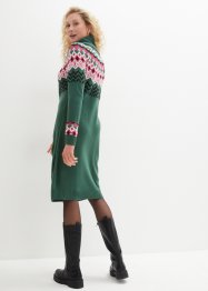 Robe en maille à motif norvégien et col roulé ample, longueur sous genou, bpc bonprix collection