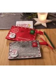 Lot de 2 pochettes cadeaux pour carte de Noël, bpc living bonprix collection