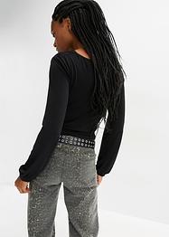 T-shirt avec découpe et détail twisté, RAINBOW