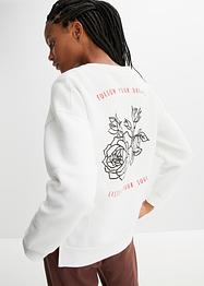 Sweat-shirt avec découpe et message, RAINBOW