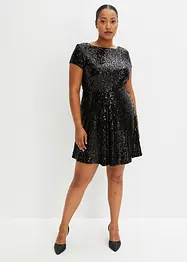 Robe à sequins avec décolleté dos plongeant, bonprix