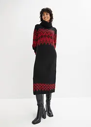 Robe midi en maille motif norvégien, bonprix