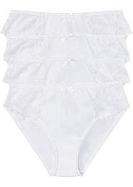 Lot de 4 slips avec dentelle, bpc bonprix collection