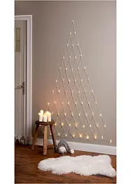 Décoration murale ou de porte filet lumineux à LED sapin, bonprix