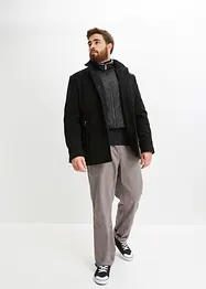 Lot de 2 pantalons droits taille élastiquée 100% coton, Regular, bonprix