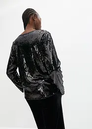 Blouse en paillettes, bonprix