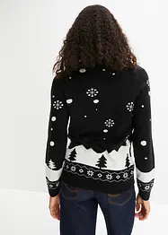 Pull motif Noël avec encolure ronde, bonprix