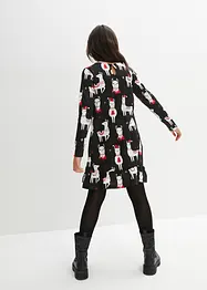 Robe en jersey fille avec motif de Noël, bonprix