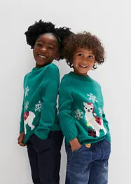 Pull en maille enfant avec motif de Noël, bpc bonprix collection