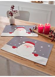 Lot de 2 sets de table avec motif de Noël, bpc living bonprix collection