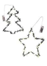 Déco suspendue LED en forme de sapin/d'étoile (ens. 2 pces), bonprix