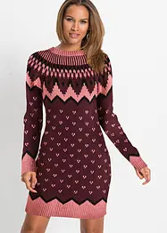 Robe en maille à motif norvégien, bonprix