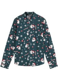 Chemise manches longues garçon à motif de Noël, Slim Fit, bpc bonprix collection
