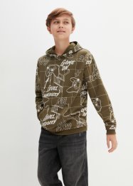 Sweat-shirt à capuche garçon avec imprimé, bpc bonprix collection