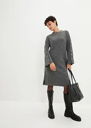 Robe en maille avec manches raffinées, bonprix