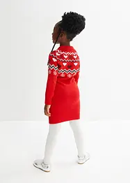 Robe en maille fille à motif norvégien, bonprix