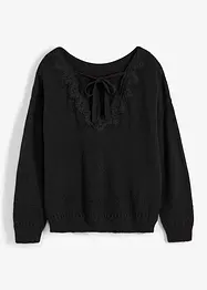 Pull avec dentelle, bonprix