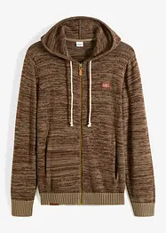 Gilet à capuche en maille coton, bonprix