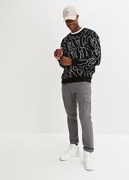 Sweat en coton bio, coupe loose, RAINBOW