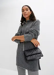 Pull long en maille torsadée, bonprix
