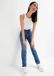 Jean droit taille haute, peu stretch, bonprix