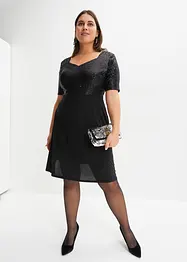 Robe courte à sequins, bonprix