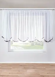 Store ondulé avec bordure en satin et polyester recyclé, bonprix