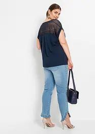 T-shirt en viscose et dentelle, bonprix