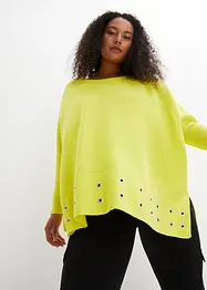 Pull poncho à œillets, bonprix