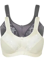 Lot de 2 soutiens-gorge grand maintien sans armatures avec bretelles rembourrées, bonprix
