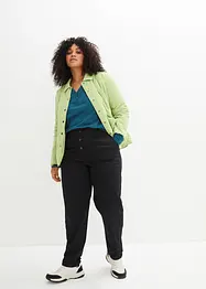 Pantalon en twill à taille haute élastiquée, bonprix