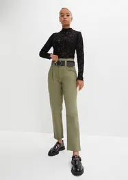 Pantalon à pinces avec ceinture, bonprix