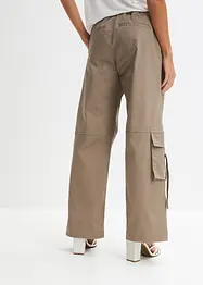 Pantalon cargo en satin, bonprix