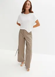 Pantalon cargo en satin, bonprix