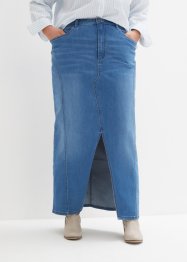 Jupe en jean, taille basse, ceinture confortable, bpc bonprix collection