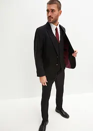 Costume Slim (ens. 4 pces) : veste, pantalon, gilet, cravate, bonprix
