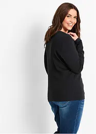 T-shirt manches longues 100% coton à col rond, bonprix