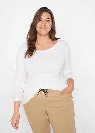 T-shirt manches longues 100% coton à col rond, bonprix