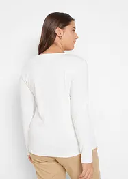 T-shirt manches longues 100% coton à col rond, bonprix