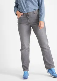 Jean droit taille mi-haute, extensible, bonprix