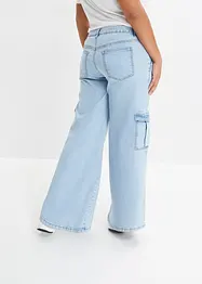 Jean cargo large, taille mi-haute, bonprix