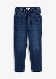 Jean mom taille haute, peu extensible, cropped, bonprix